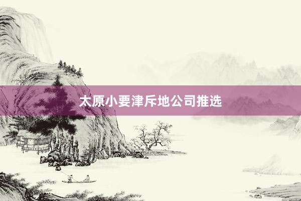 太原小要津斥地公司推选